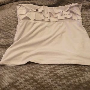 Target beans white ruffle tankini top